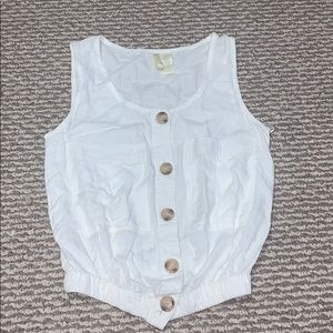 WHITE CROP TOP